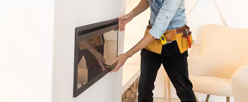 Metal Fireplace Installation in Highland Village, Texas