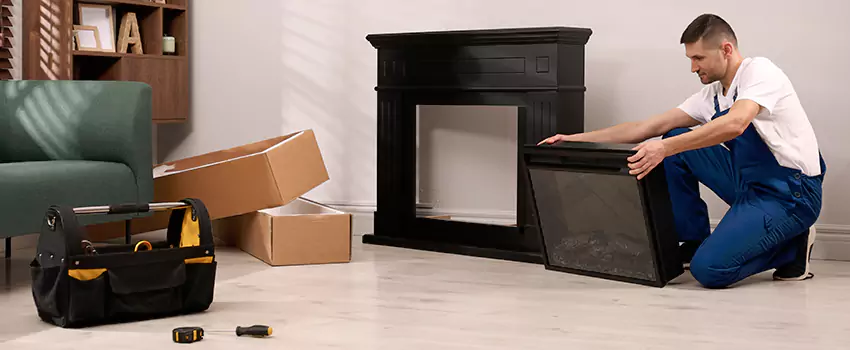 Old Rusted Metal Fireplace Repair And Replacement in Highland Village, TX